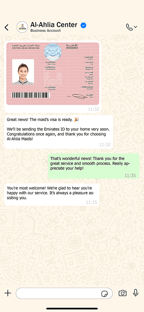 WhatsApp Visa Service